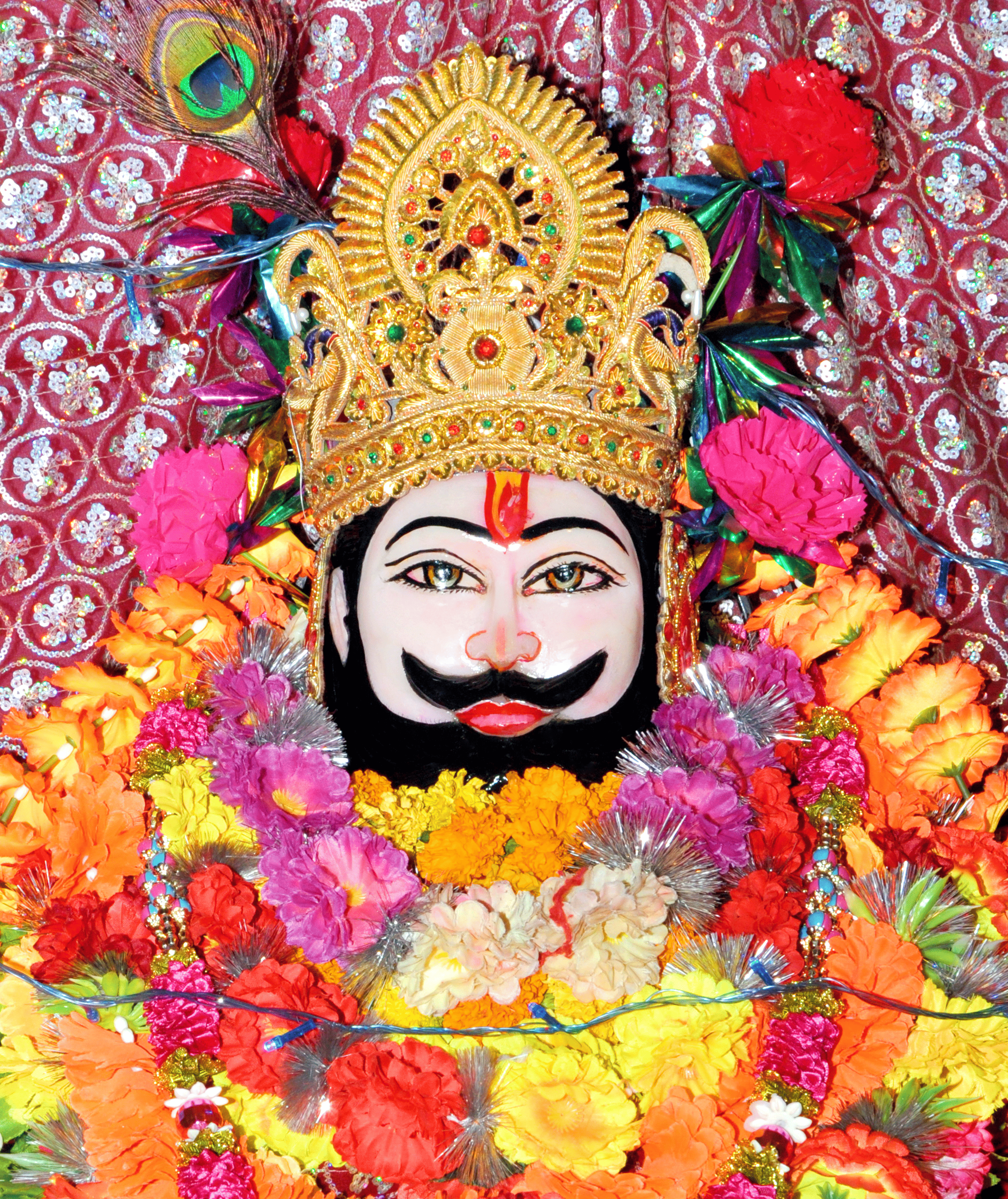 hindu temple god khatu shyam rajasthan india khatu shyam is name manifestation barbareek grandson bhim hidimba mahabharata  2 
